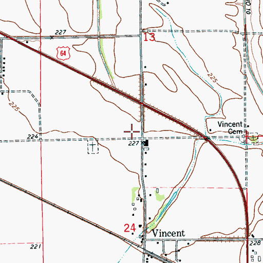 Topographic Map of Solomon's Temple Church, AR