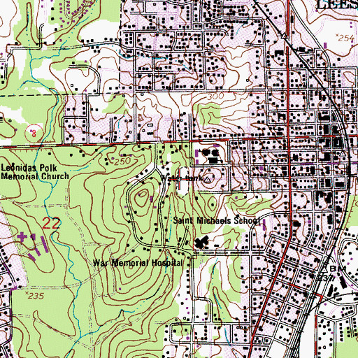 Topographic Map of Gilbert Field, LA