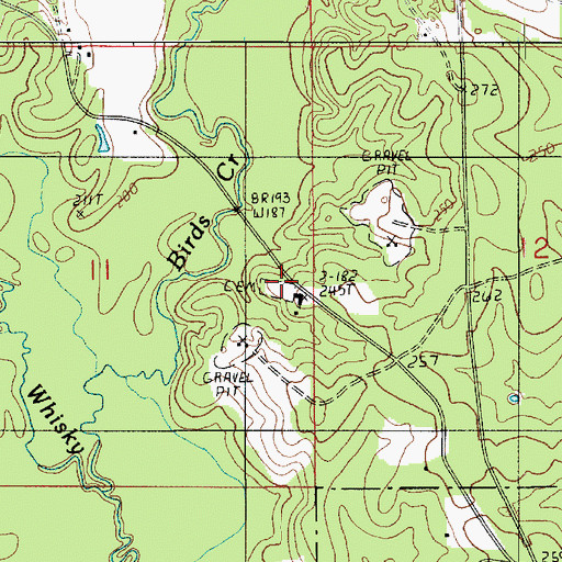 Topographic Map of Grave Hill Cemetery, LA
