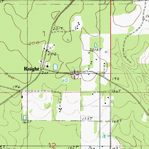Topographic Map of Hinson Cemetery, LA