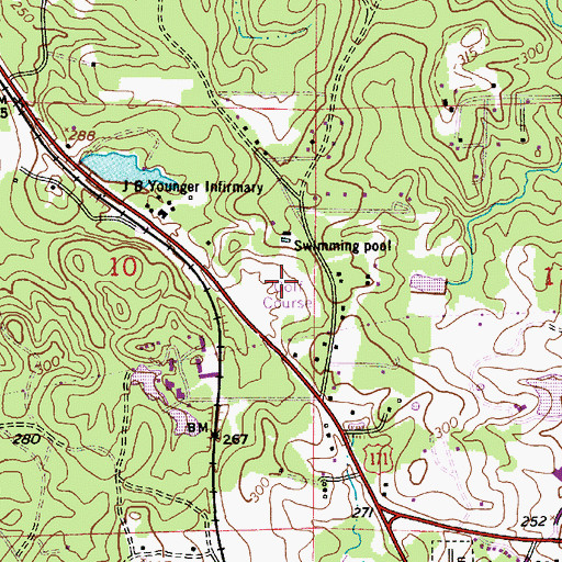 Topographic Map of Leesville City Park, LA