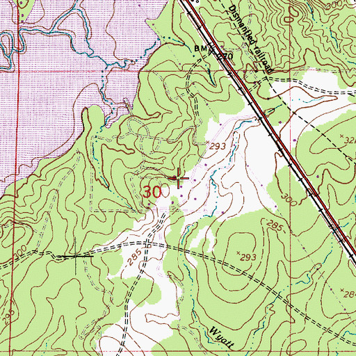 Topographic Map of Lions Club Camp, LA