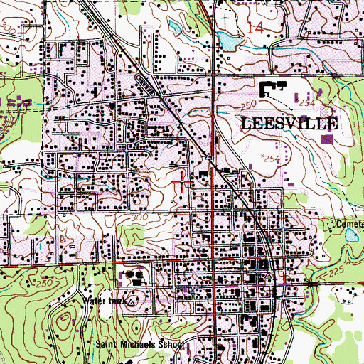 Topographic Map of Lyles Addition, LA