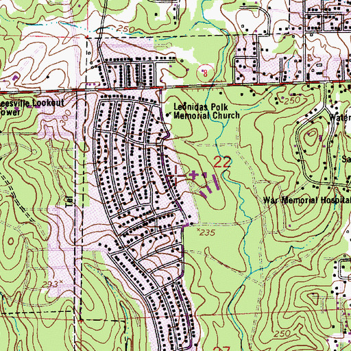 Topographic Map of Magnolia Park, LA