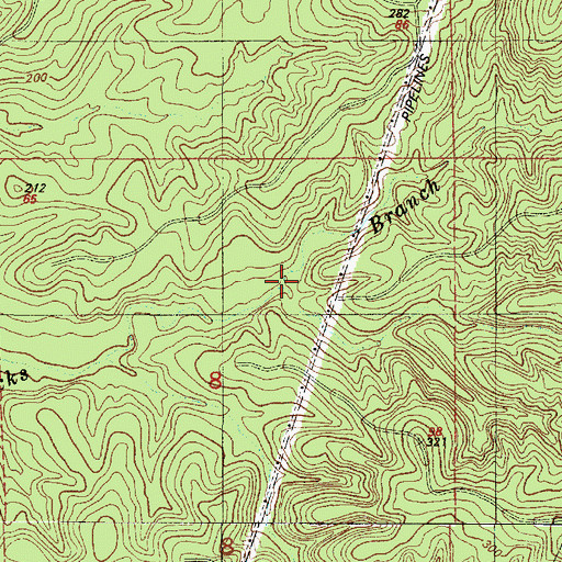 Topographic Map of Martin Creek, LA