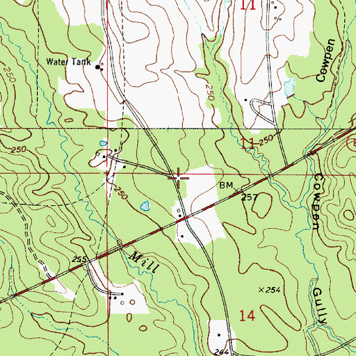 Topographic Map of Oak Grove Church (historical), LA