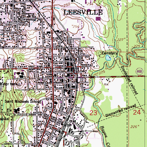Topographic Map of Paul Lawrence Dunbar Public Library, LA