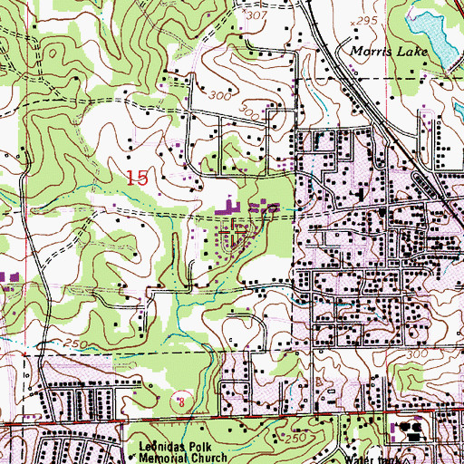 Topographic Map of Lincoln Heights, LA