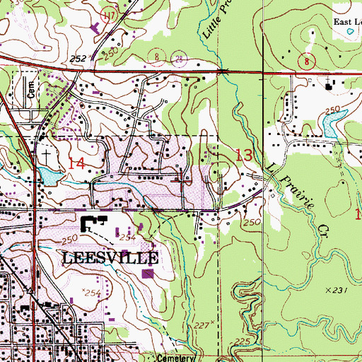 Topographic Map of Powell Park, LA