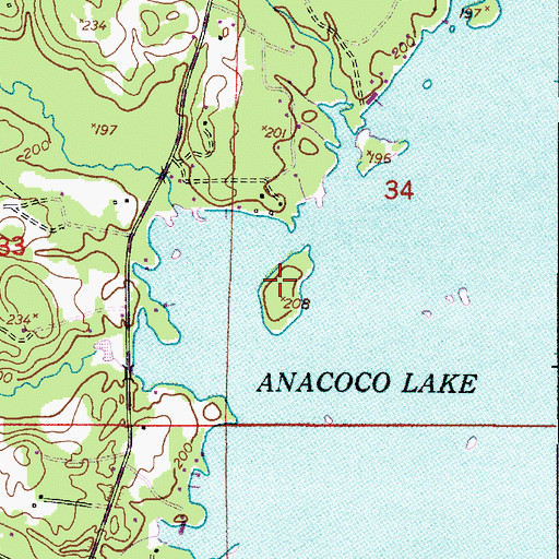 Topographic Map of Rabbit Island, LA