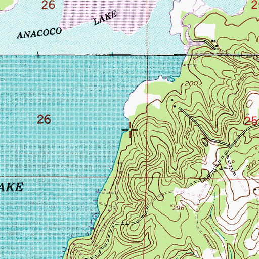 Topographic Map of Red McManus Camp, LA