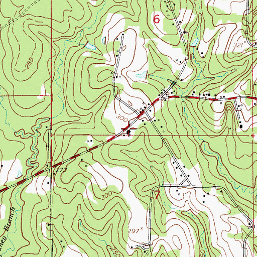Topographic Map of Simpson Baptist Church, LA