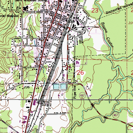 Topographic Map of South End, LA