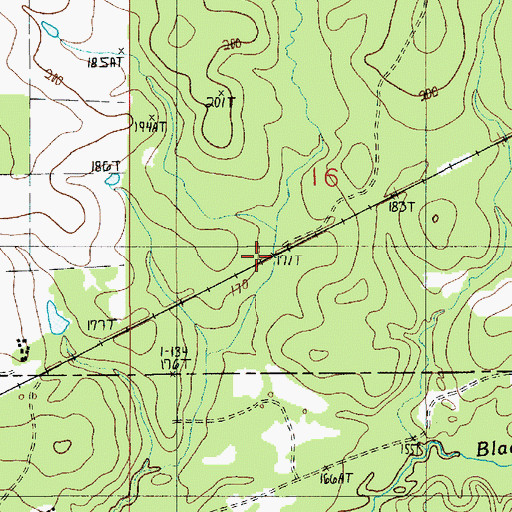 Topographic Map of Tennant (historical), LA