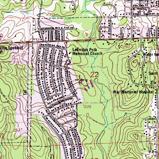 Topographic Map of West Leesville Elementary School, LA