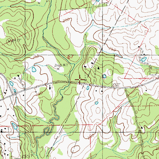 Topographic Map of Beech Grove School (historical), LA