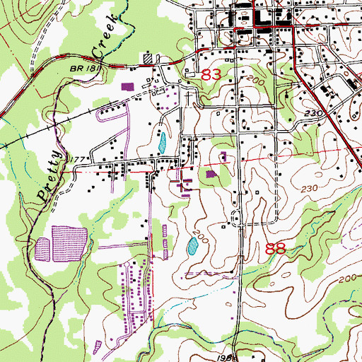 Topographic Map of Clinton Elementary School, LA