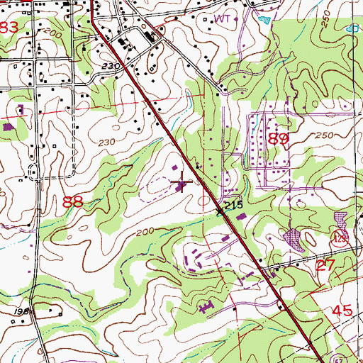 Topographic Map of Clinton High School, LA