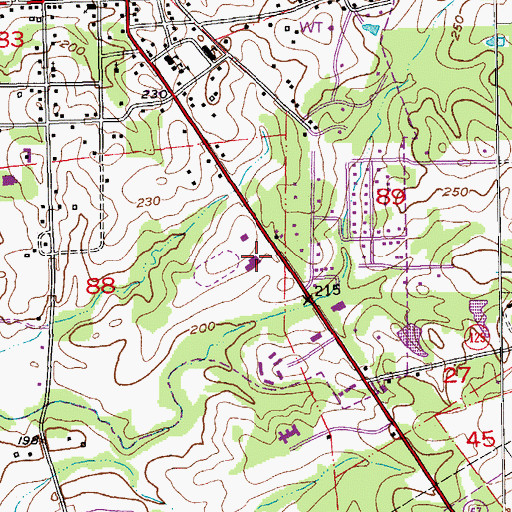 Topographic Map of East Feliciana Middle School, LA