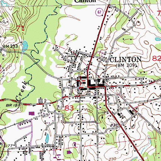 Topographic Map of East Feliciana Parish Courthouse, LA