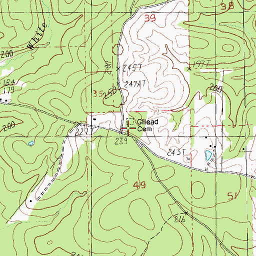 Topographic Map of Gilead Church (historical), LA