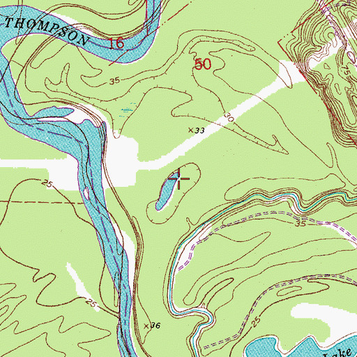 Topographic Map of Grass Lake, LA
