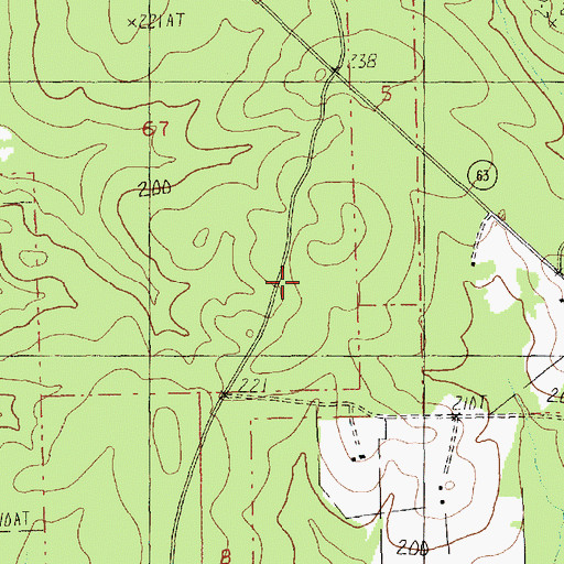 Topographic Map of Independence Church (historical), LA