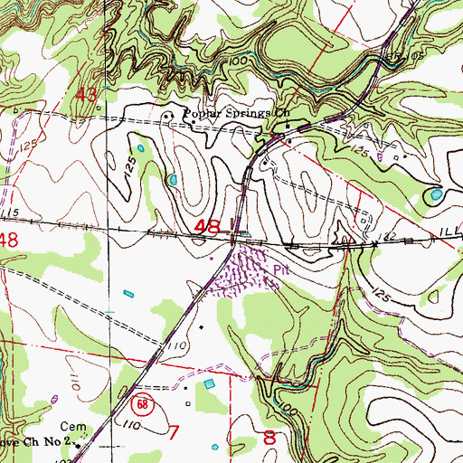 Topographic Map of Jackson Road (historical), LA