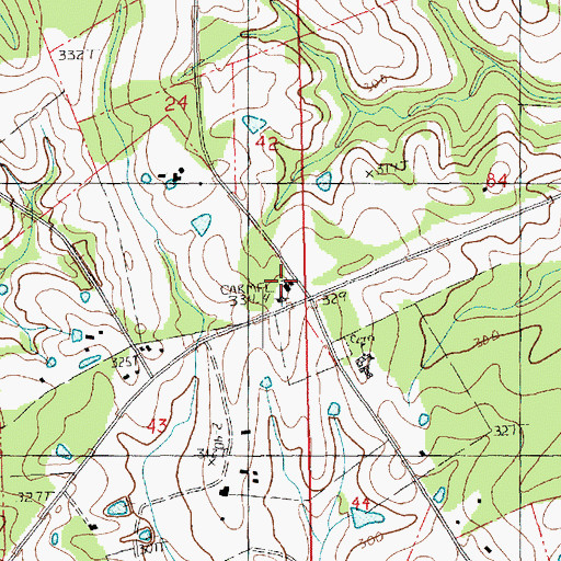 Topographic Map of Mount Carmel Church, LA