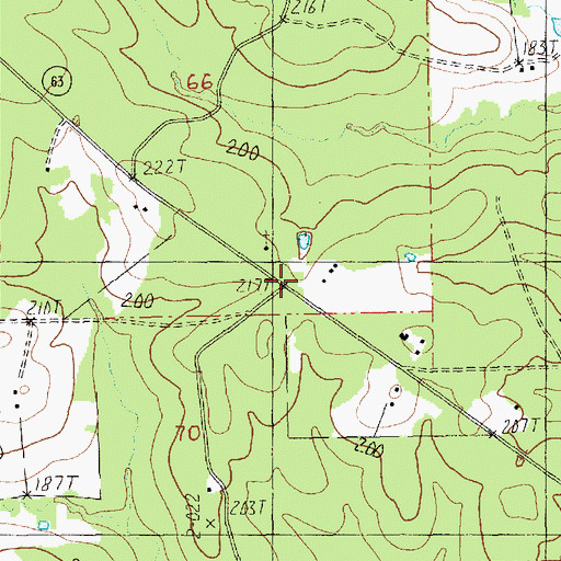 Topographic Map of Nesom (historical), LA