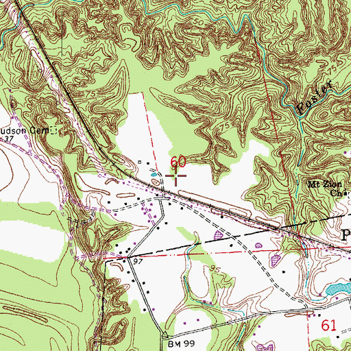 Topographic Map of Port Hudson State Historic Site, LA