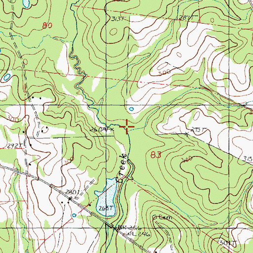 Topographic Map of Poverty Bayou, LA
