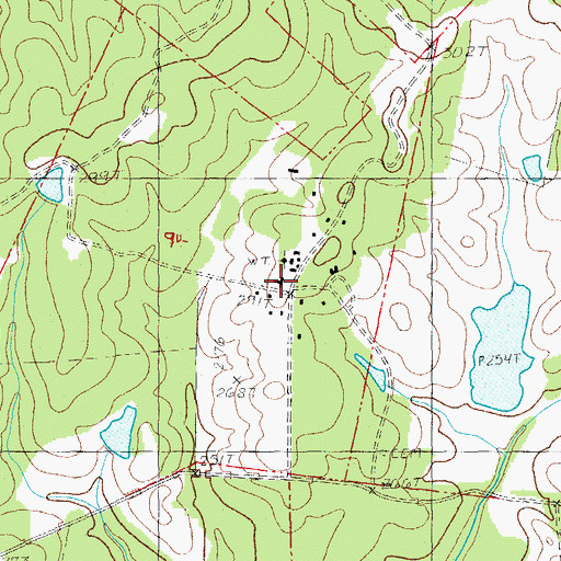 Topographic Map of Richland Plantation, LA