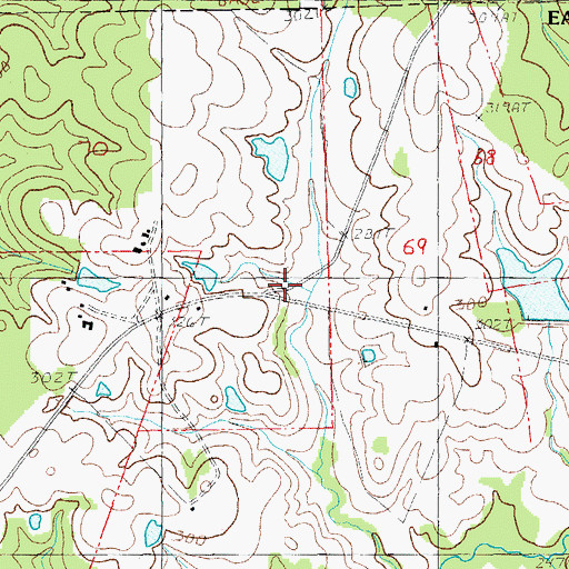 Topographic Map of Richland School (historical), LA