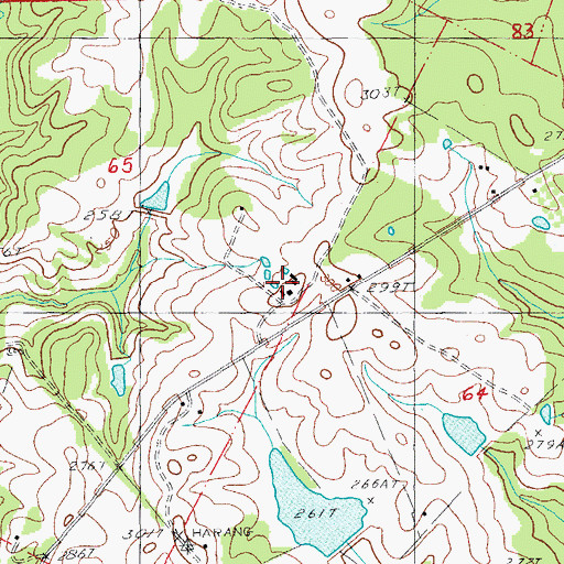 Topographic Map of The Shades Plantation, LA