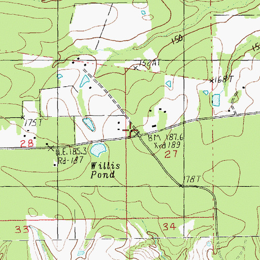 Topographic Map of Wall School (historical), LA