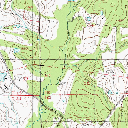 Topographic Map of Wattles Branch, LA