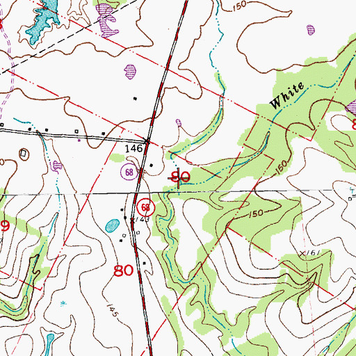 Topographic Map of West Fork White Bayou, LA