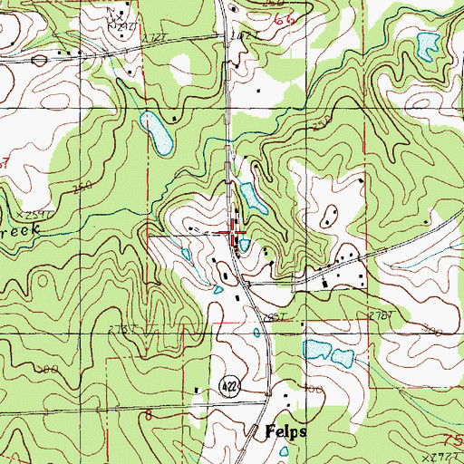 Topographic Map of Woodland Church (historical), LA