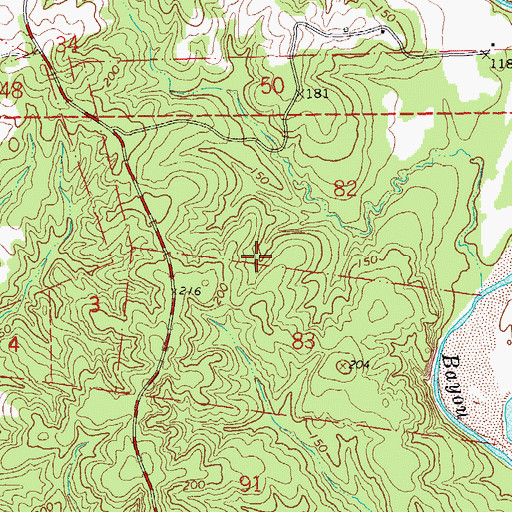 Topographic Map of Bayou Sara Oil Field, LA
