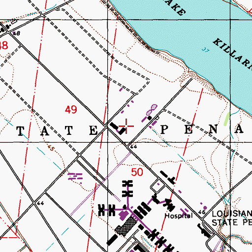 Topographic Map of Camp A, LA