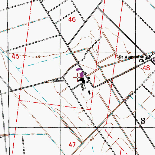 Topographic Map of Camp E, LA