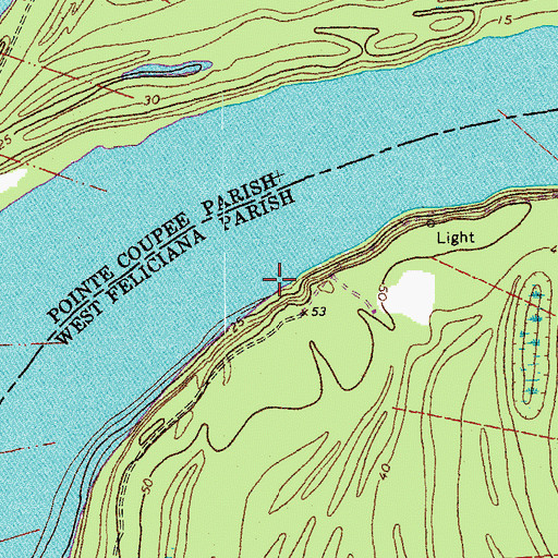 Topographic Map of Catfish Landing, LA