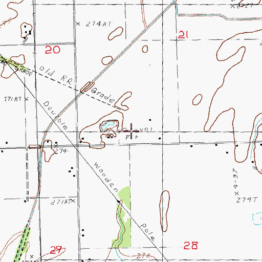 Topographic Map of South East School (historical), AR