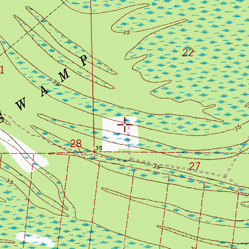 Topographic Map of Saint Francisville Gas Field, LA