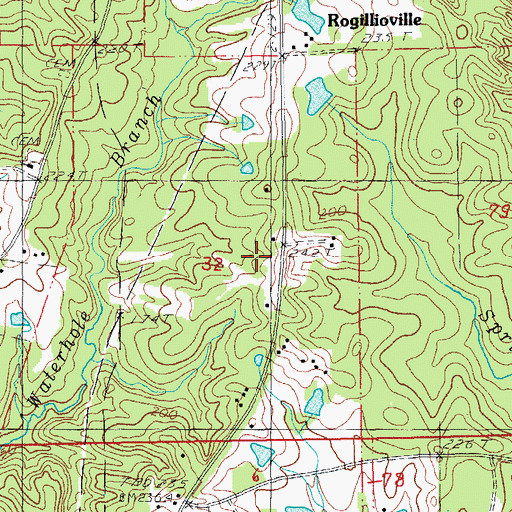 Topographic Map of Thompson Creek Oil Field, LA
