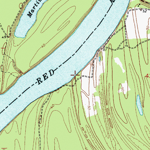Topographic Map of Turnbull Island Revetment, LA