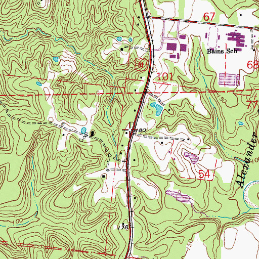 Topographic Map of Wilcox (historical), LA
