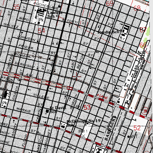 Topographic Map of Mount Pleasant Baptist Church, LA