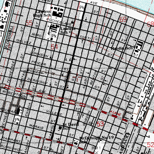 Topographic Map of Divine Temple Church, LA